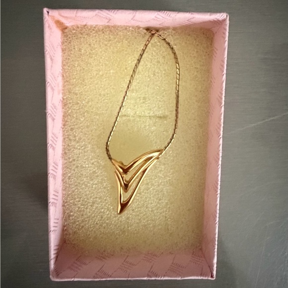 Givenchy Gold V-Shaped Necklace
